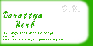 dorottya werb business card